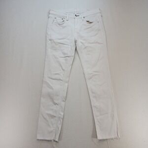 Rag & Bone Jeans Womens 25* White Dre Capri Slim Fit Boyfriend Low Rise Denim